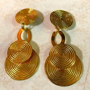 Large Gold Earring Pair